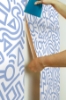 Picture of Periwinkle Doodle Abstract Peel and Stick Wallpaper