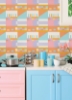 Picture of Multi Warm Kiki Shapes Peel and Stick Wallpaper