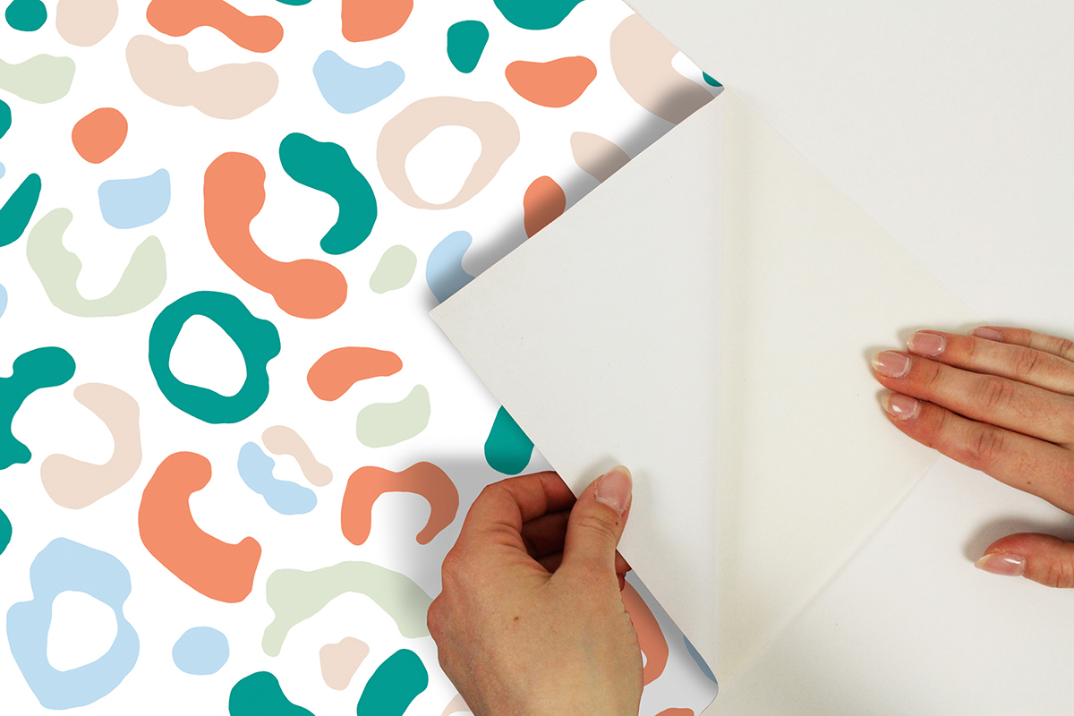 AES4795 Multi Bright Leopard Spots Peel and Stick Wallpaper by