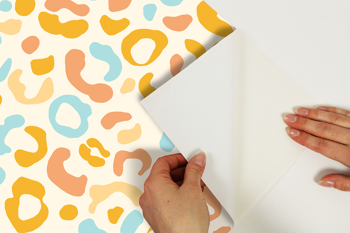 AES4797 Multi Warm Leopard Spots Peel and Stick Wallpaper by Aelfie