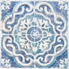 Picture of Ada Blue Embossed Peel and Stick Backsplash Tiles