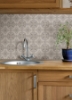 Picture of Clover Taupe Embossed Peel and Stick Backsplash Tiles