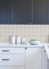 Picture of Clover Taupe Embossed Peel and Stick Backsplash Tiles