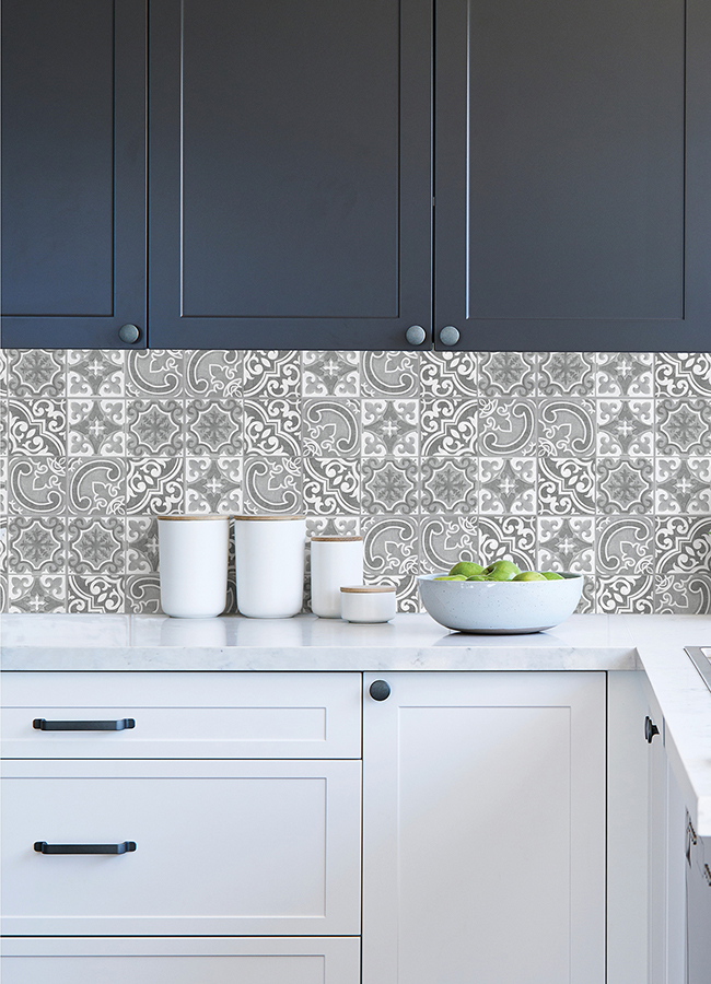 WPBS4644 - Holly Grey Embossed Peel and Stick Backsplash Tiles - by ...