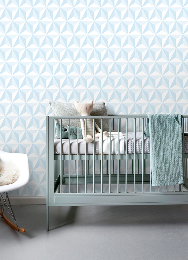 4060138912 Adella Sky Blue Geometric Wallpaper by Chesapeake