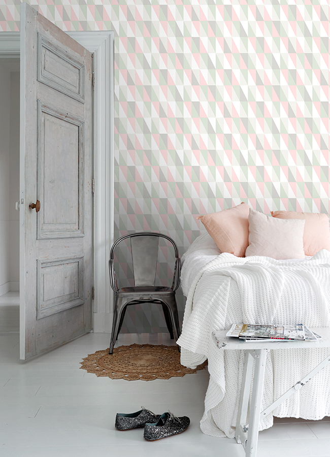 4060-138919 - Inez Pastel Geometric Wallpaper - by Chesapeake