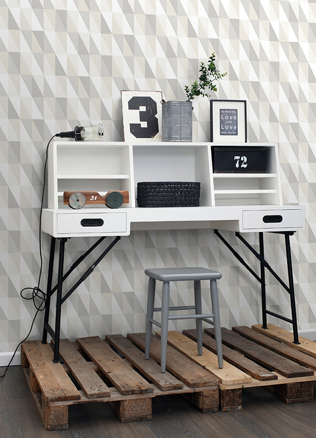 4060138922 Inez Neutral Geometric Wallpaper by Chesapeake