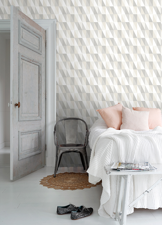 4060138922 Inez Neutral Geometric Wallpaper by Chesapeake