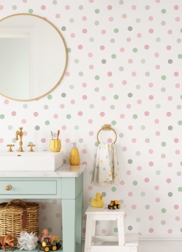 Polka Dot Wallpaper | Polka Dot Wall Covering | Polka Dots Wall Paper 