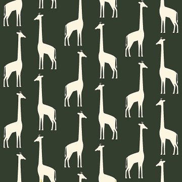 Picture of Vivi Green Giraffe Wallpaper