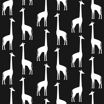 Picture of Vivi Black Giraffe Wallpaper