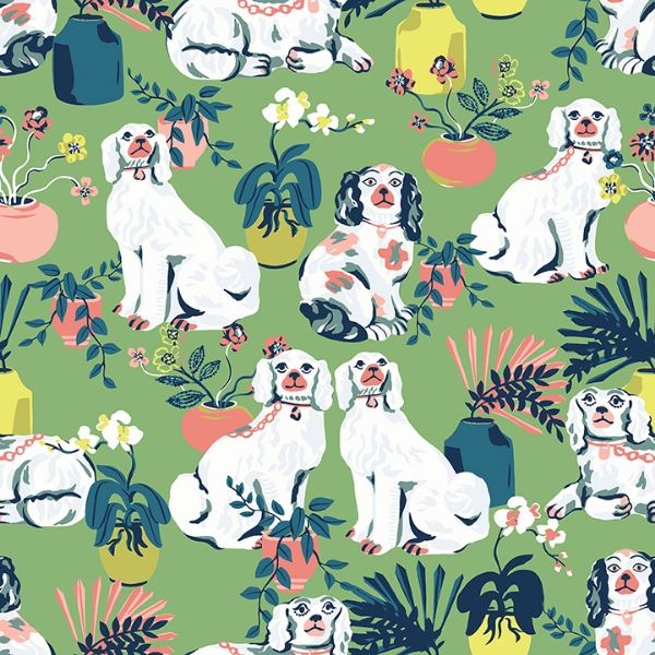 Picture of Jade Good Dog Peel and Stick Wallpaper