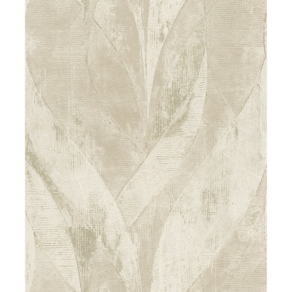 Picture of Blake Light Grey Leaf Wallpaper