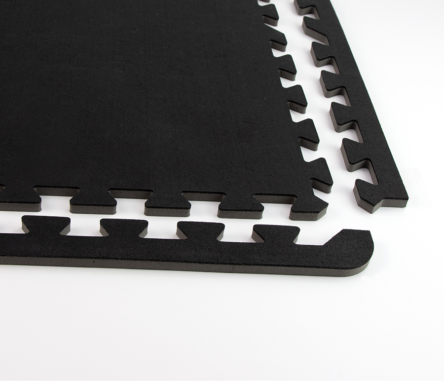 FPR4270 Obsidian Rubber Interlocking Floor Tiles by FloorPops