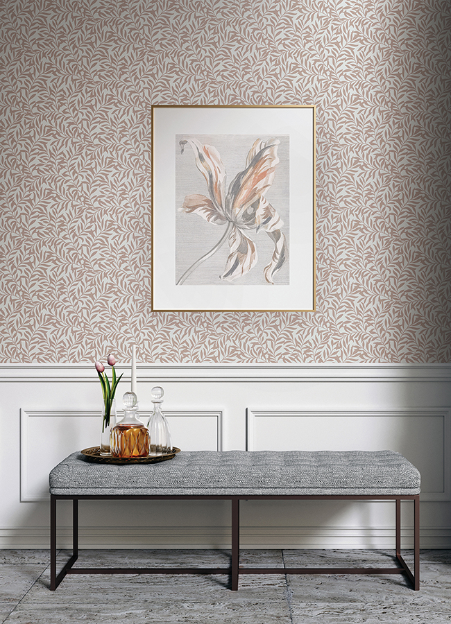 NUS4475 - Terracotta Wisley Peel and Stick Wallpaper - by NuWallpaper