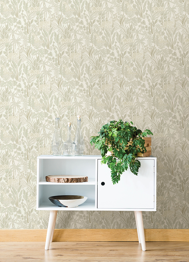 NUS4482 - Taupe Maynard Peel and Stick Wallpaper - by NuWallpaper