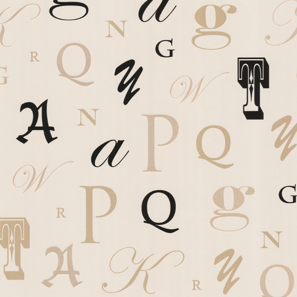 Picture of Manuscript Beige Letter Font Wallpaper