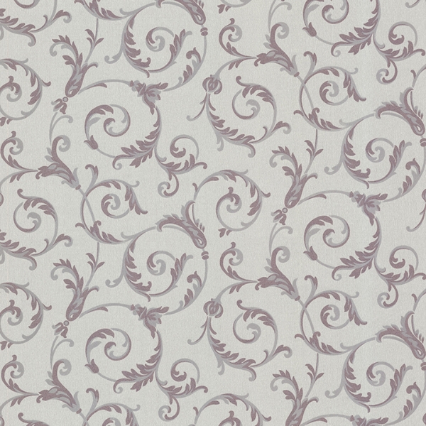 Picture of Eros Purple Flowing Scroll Wallpaper