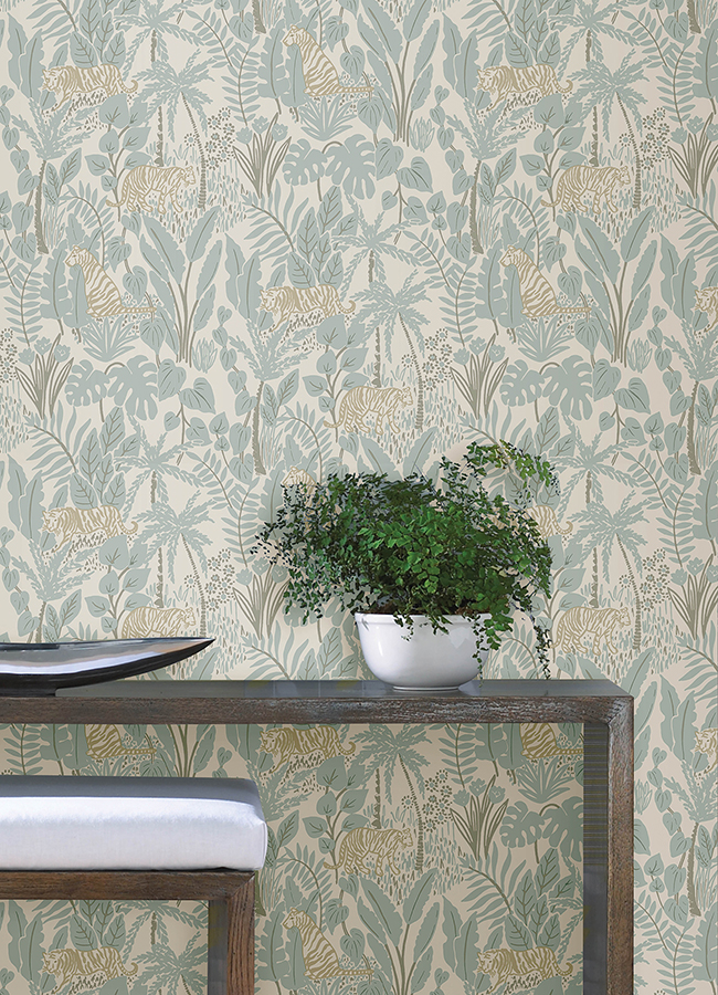 NUS4481 - Blue Maynard Peel and Stick Wallpaper - by NuWallpaper