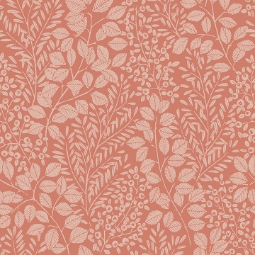Picture of Elin Coral Berry Botanical Wallpaper