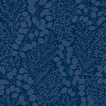 Picture of Elin Blue Berry Botanical Wallpaper