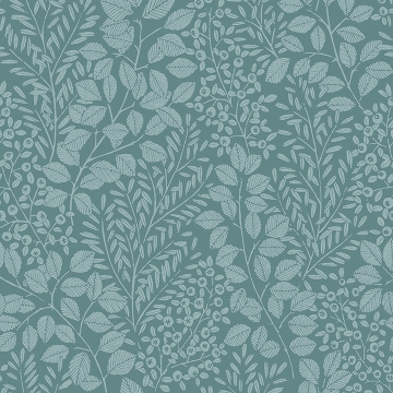 Picture of Elin Sky Blue Berry Botanical Wallpaper