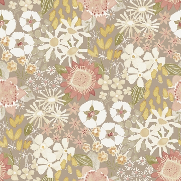 Picture of Karina Neutral Wildflower Garden Wallpaper