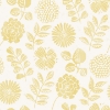 Picture of Inge Yellow Floral Block Print Wallpaper