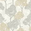 Picture of Lykke Neutral Textured Tree Wallpaper