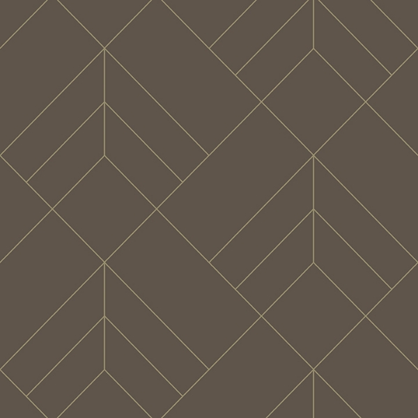 Picture of Sander Chocolate Geometric Wallpaper
