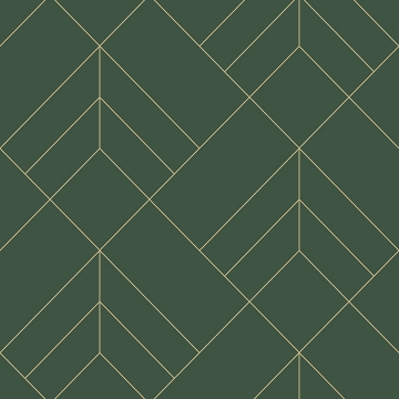 Picture of Sander Evergreen Geometric Wallpaper