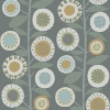 Picture of Sisu Grey Floral Geometric Wallpaper
