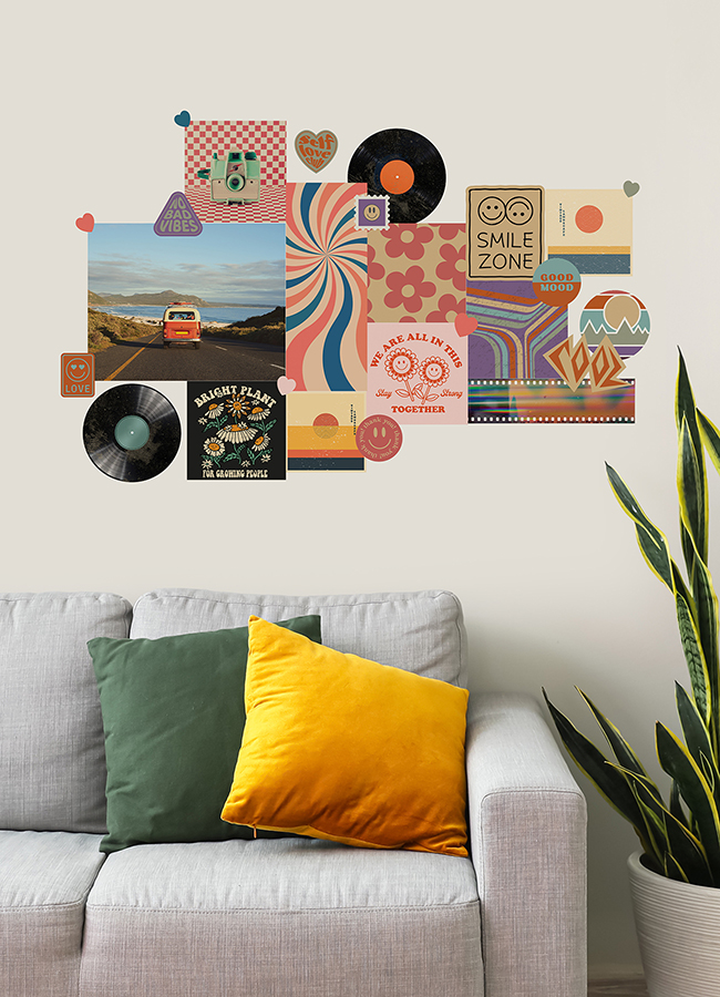 DWPK4928 Retro Collage Wall Art Kit by WallPops