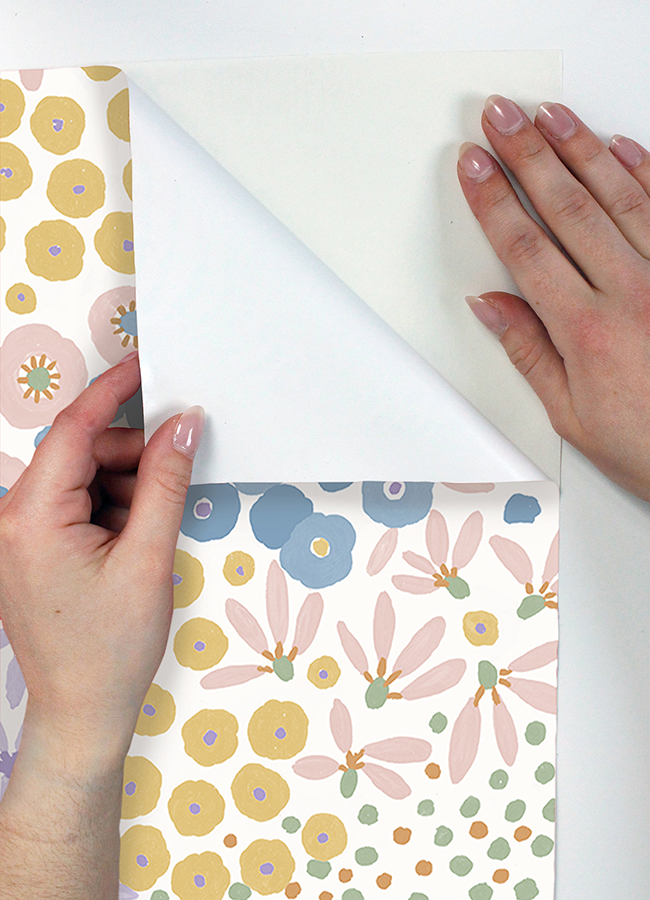 NUS4847 Floral Bunch Multi Bright Peel and Stick Wallpaper by