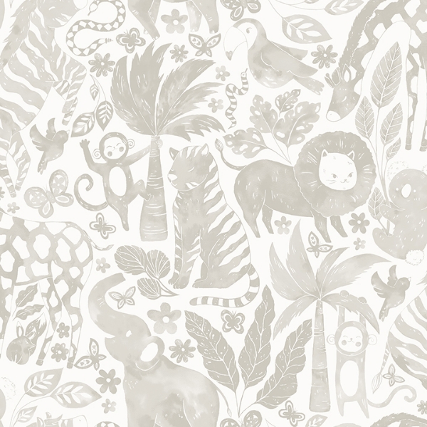 Picture of Sweet Safari Taupe Peel and Stick Wallpaper