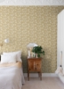 Picture of Lizette Mustard Charming Floral Wallpaper