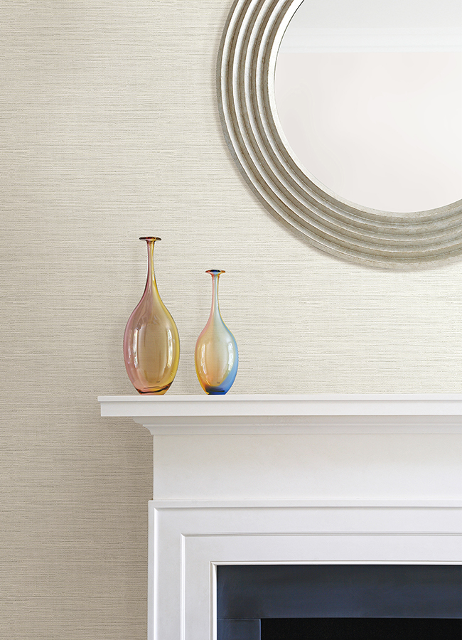 408024281 Agave Light Grey Faux Grasscloth Wallpaper by AStreet