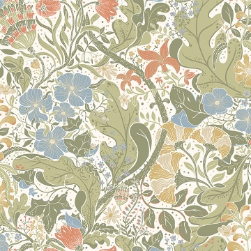 Picture of Elise Cream Nouveau Gardens Wallpaper