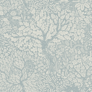 Picture of Olle Light Blue Forest Sanctuary Wallpaper