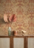 Picture of Ojvind Rust Floral Ogee Wallpaper
