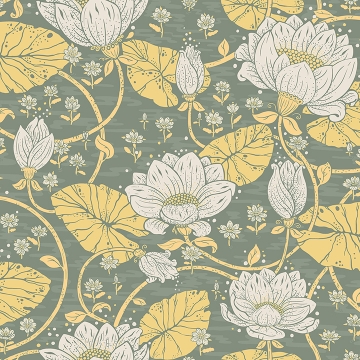 Picture of Eva Yellow Lotus Dreams Wallpaper