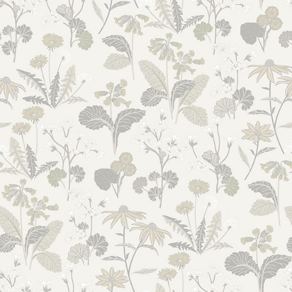 Picture of Magdalena Light Grey Dandelion Wallpaper