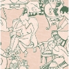Picture of Illustrative Blush Leisure Ladies Novelty Peel and Stick Wallpaper