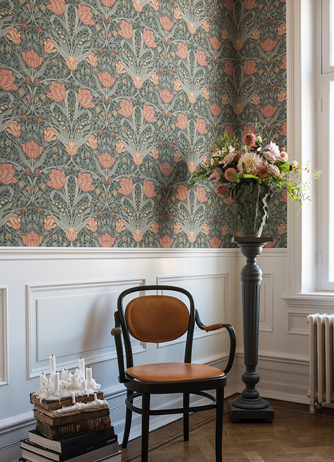 4080-33010 - Fillippa Sage Tulip Wallpaper - by A-Street Prints