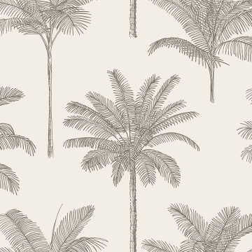 Picture of Taj Beige Palm Trees Wallpaper