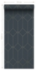 Picture of Trilliant Dark Blue Art Deco Motif Wallpaper