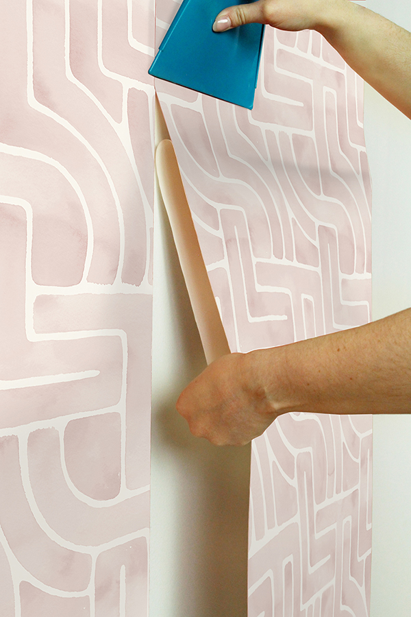 NUS4935 Blush Blythe Peel and Stick Wallpaper by NuWallpaper