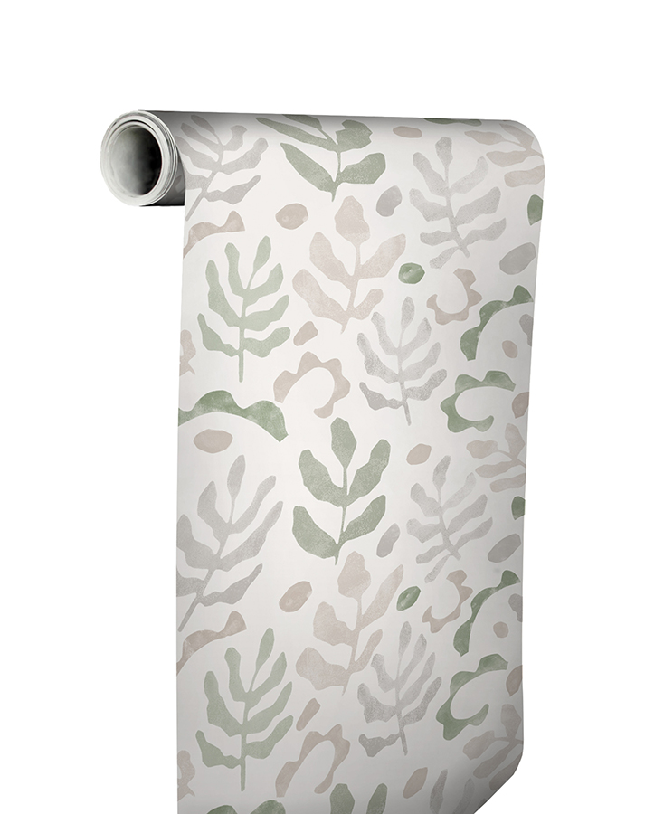 NUS4937 - Neutral Green Mira Peel and Stick Wallpaper - by NuWallpaper