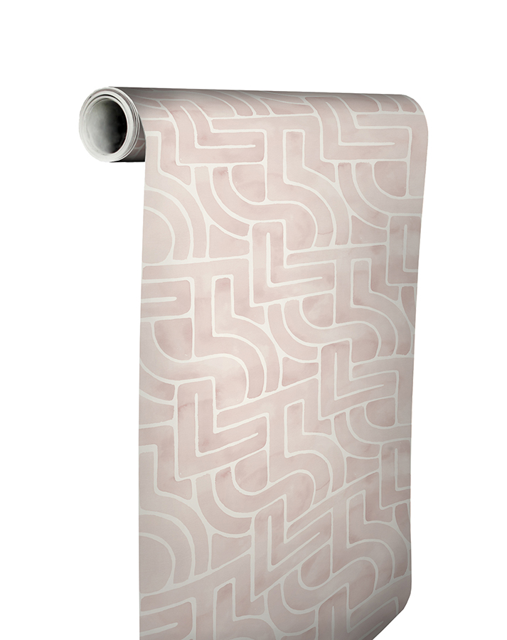 NUS4935 Blush Blythe Peel and Stick Wallpaper by NuWallpaper