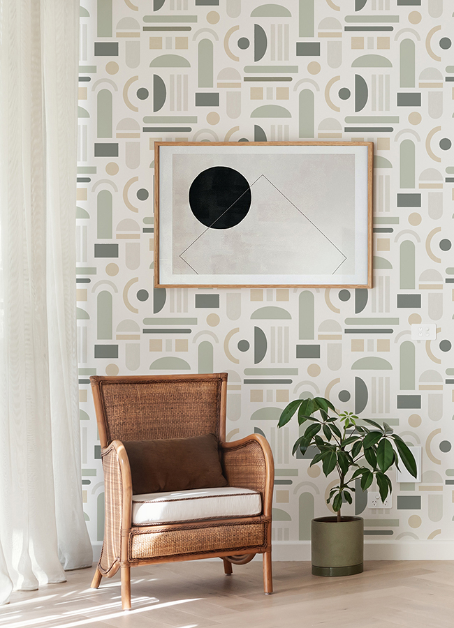 NUS4943 Sage Wiles Peel and Stick Wallpaper by NuWallpaper